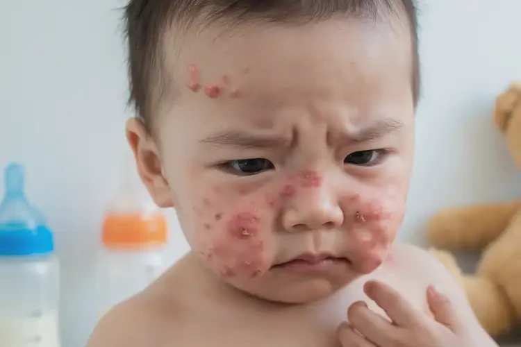 寶寶臉上容易長濕疹能徹底自愈嗎(圖3)