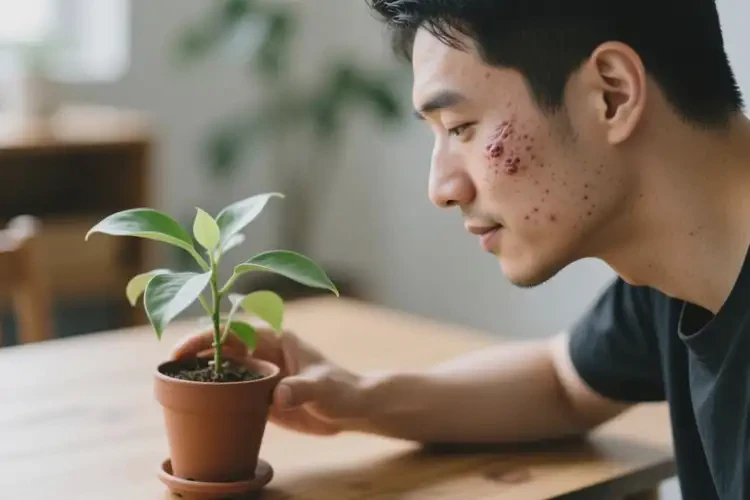 男性脸上容易起湿疹不管它会自己自愈吗(图1)