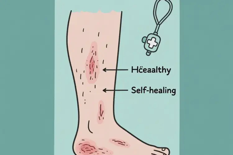 女人小腿出湿疹不管它会自己自愈吗(图2)