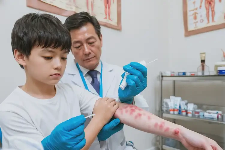 孩子身上長(zhǎng)濕疹不管它會(huì)自己痊愈嗎(圖3)