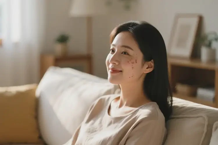 产妇脸上偶尔长湿疹能靠自己自愈吗(图1)