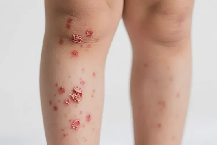 小儿小腿偶尔长湿疹不管它会自己自愈吗(图4)