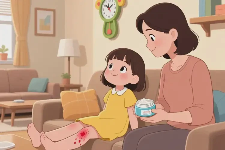 小儿大腿偶尔起湿疹不管它会自己好吗(图1)