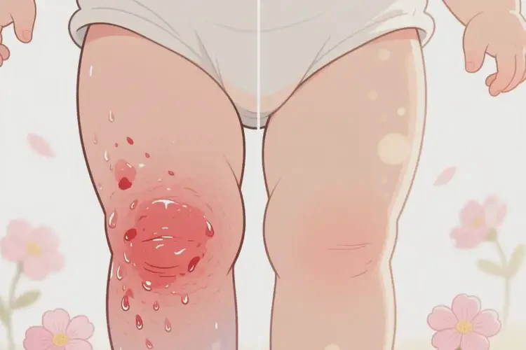 寶寶大腿上出濕疹能徹底自愈嗎(圖1)
