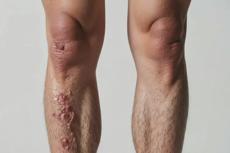男人小腿上出濕疹不管它會自己自愈嗎(圖2)