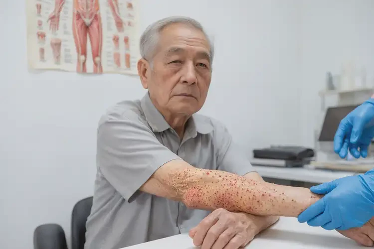 老人手臂偶爾長(zhǎng)濕疹能夠徹底治愈嗎(圖4)