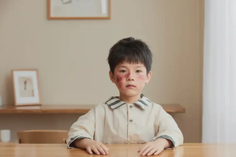 儿童脸上出湿疹不管它会自己痊愈吗(图1)