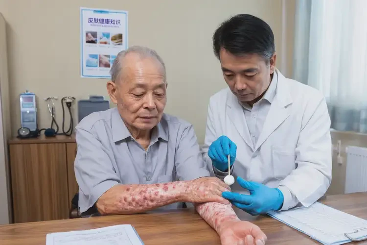 老人手臂偶爾長(zhǎng)濕疹能夠徹底治愈嗎(圖3)