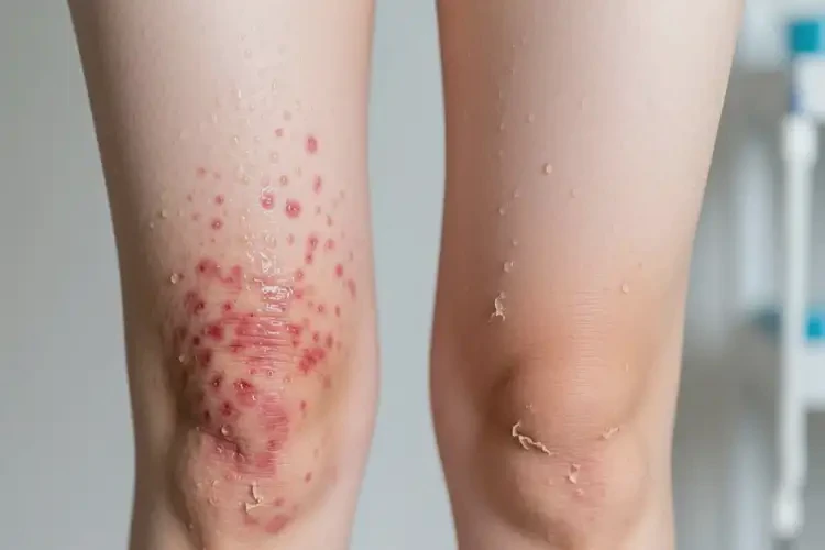 女生大腿偶爾起濕疹能徹底自愈嗎(圖1)