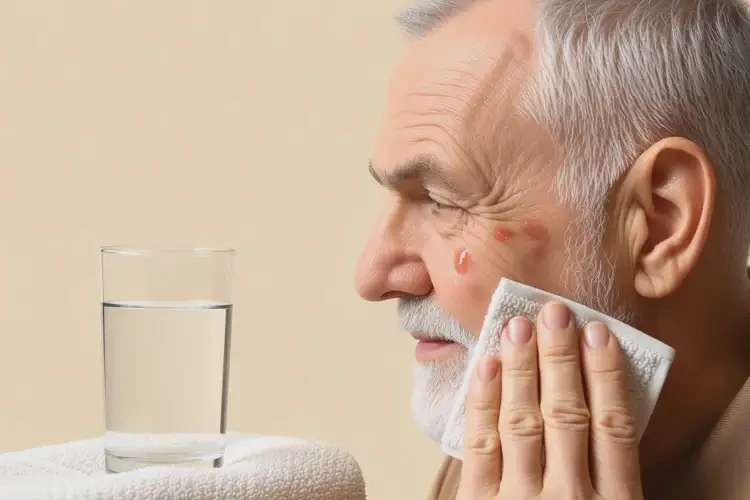 高齡老人面部偶爾長濕疹不管它會自己痊愈嗎(圖1)