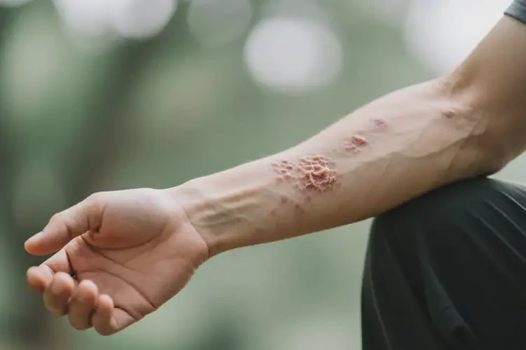 男人手臂起濕疹可以徹底自愈嗎(圖3)