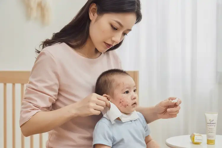 宝宝脖子上容易长湿疹能彻底自愈吗(图3)