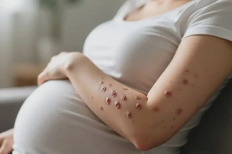 孕妇手臂容易起湿疹不管它会自己好吗(图2)