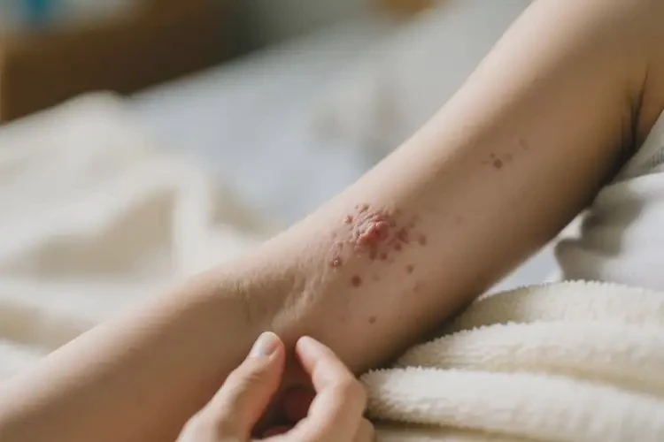 产妇手臂有湿疹不管它会自己自愈吗(图4)