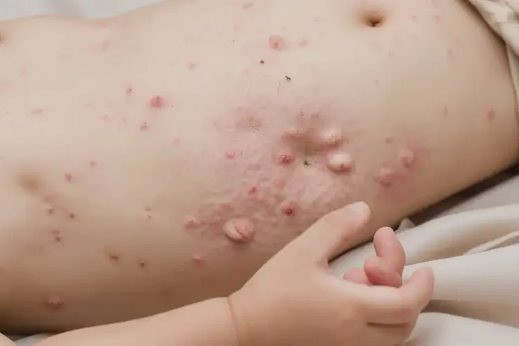 孩子肚子上偶尔起湿疹不管它会自己好吗(图3)