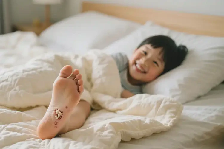 孩子腳上出濕疹不管它會(huì)自己好嗎(圖1)