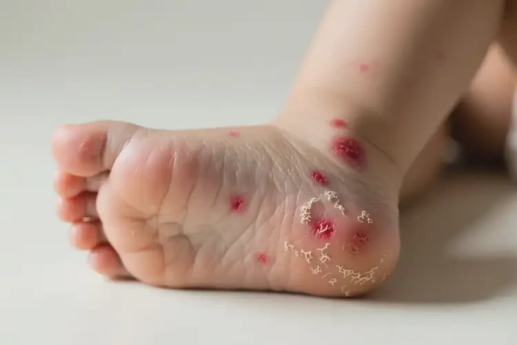 小孩腳上經(jīng)常起濕疹能徹底自愈嗎(圖1)