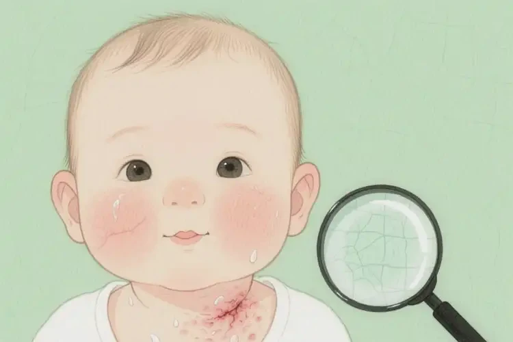 小兒脖子上長(zhǎng)濕疹不管它會(huì)自己痊愈嗎(圖1)