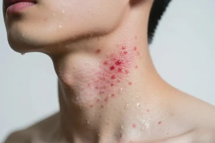 男生脖子上容易長(zhǎng)濕疹能徹底自愈嗎(圖2)