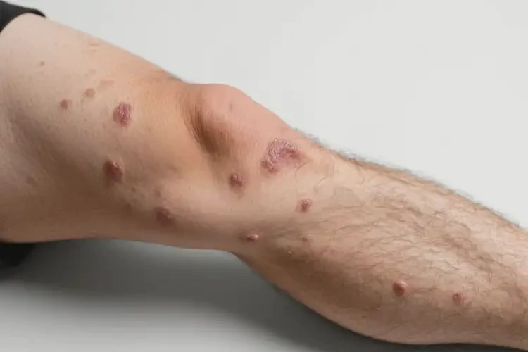 男生大腿上出现湿疹可以彻底自愈吗(图1)