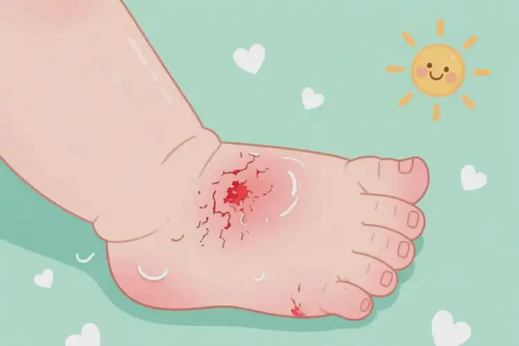 嬰兒身上長濕疹不管它會自己自愈嗎(圖1)