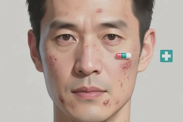 男性面部出湿疹能靠自己自愈吗(图1)