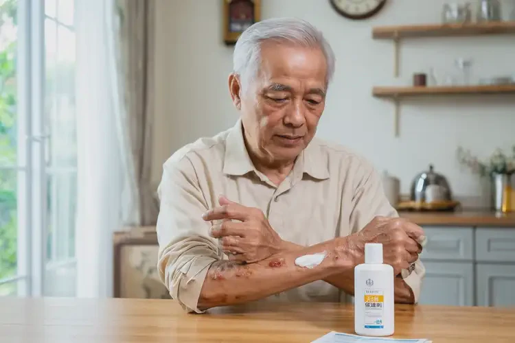 老人手臂偶爾長(zhǎng)濕疹能夠徹底治愈嗎(圖2)