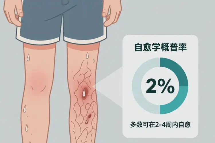 青年人小腿上容易長濕疹不管它會(huì)自己痊愈嗎(圖2)