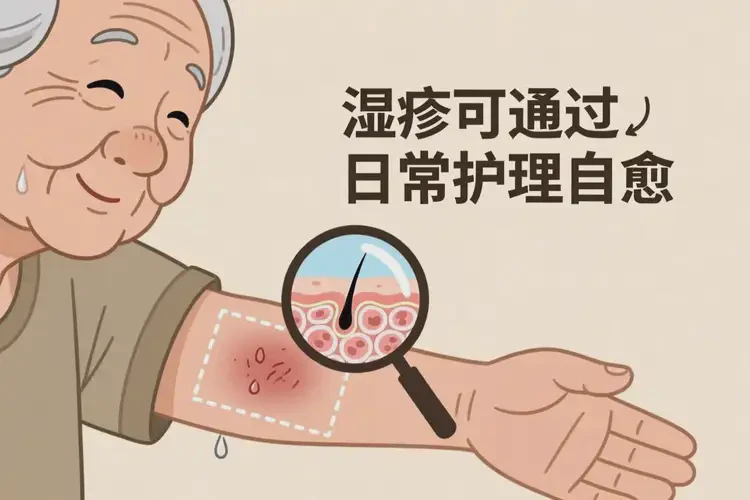 高齡老人手臂起濕疹不管它會(huì)自己痊愈嗎(圖1)