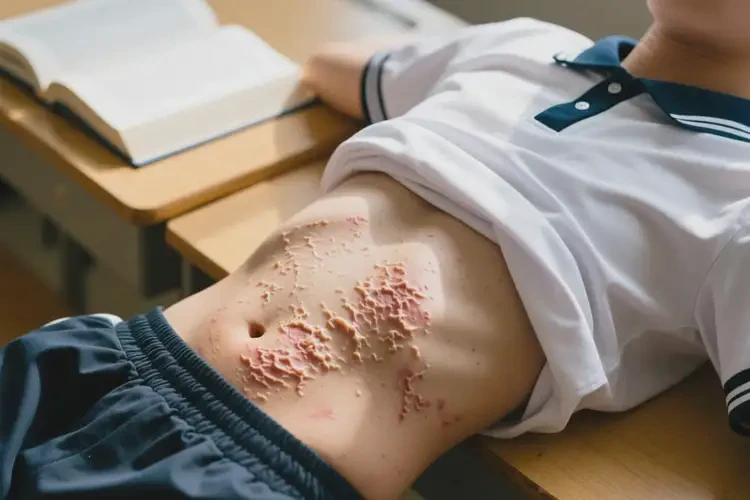 中學(xué)生肚子出現(xiàn)濕疹不管它會(huì)自己好嗎(圖2)