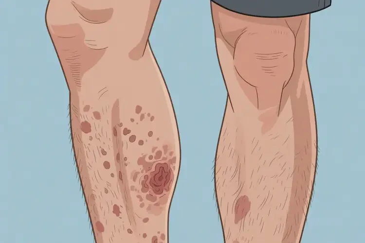 男人小腿上容易起濕疹能不能徹底自愈(圖1)