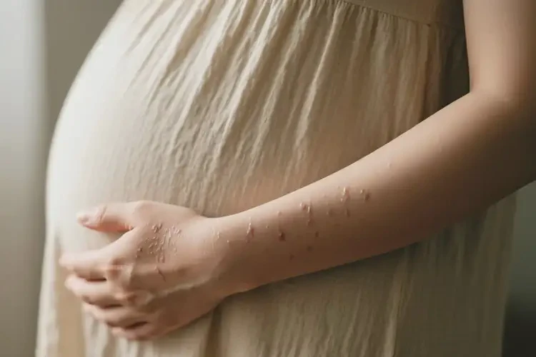 产妇手臂上有湿疹能彻底自愈吗(图4)