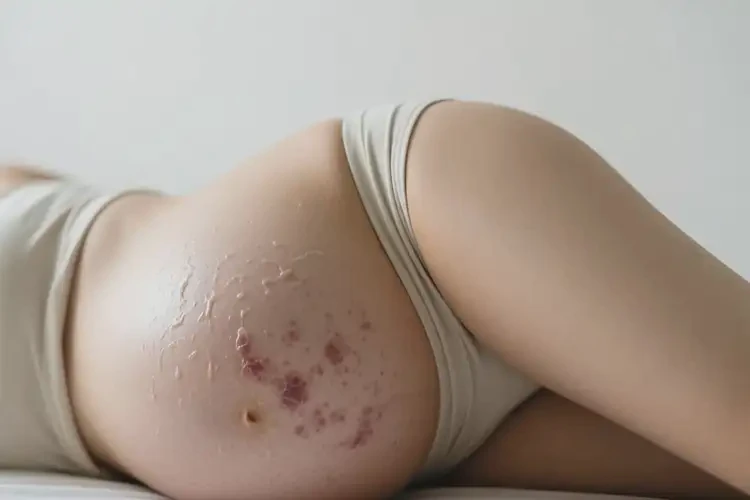 孕婦屁股上經(jīng)常長濕疹不管它會自己自愈嗎(圖1)