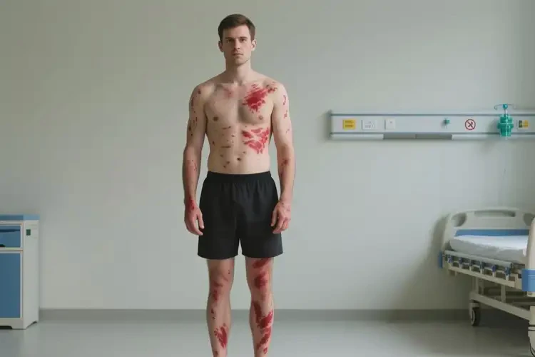 男性全身出現(xiàn)濕疹不管它會(huì)自己痊愈嗎(圖1)