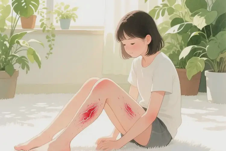 女生大腿上起湿疹不管它会自己自愈吗(图4)