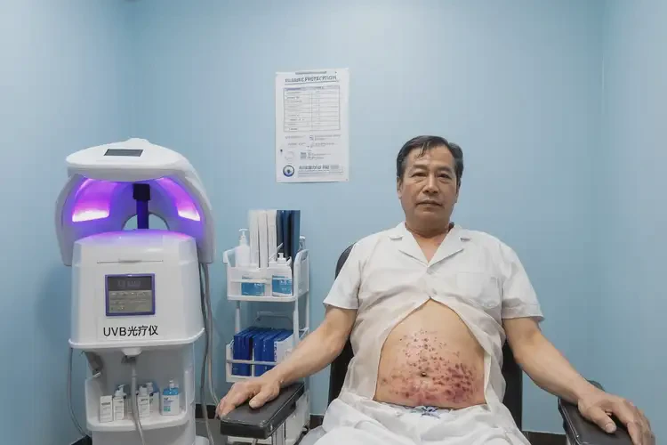 男人肚子有濕疹不管它會(huì)自己自愈嗎(圖1)