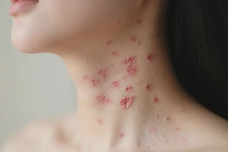 女性脖子出現(xiàn)濕疹不管它會(huì)自己好嗎(圖4)