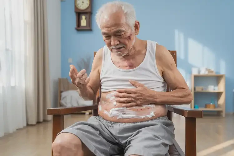 老人肚子容易起濕疹不管它會自己好嗎(圖2)