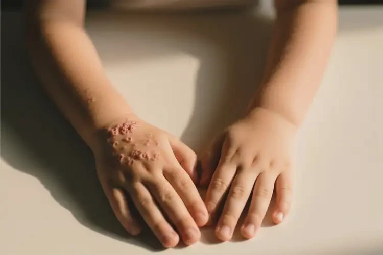 孩子四肢偶尔起湿疹不管它会自己好吗(图2)