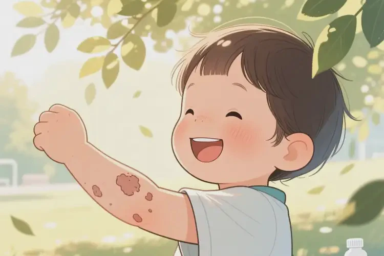 小兒手臂上起濕疹能靠自己自愈嗎(圖2)