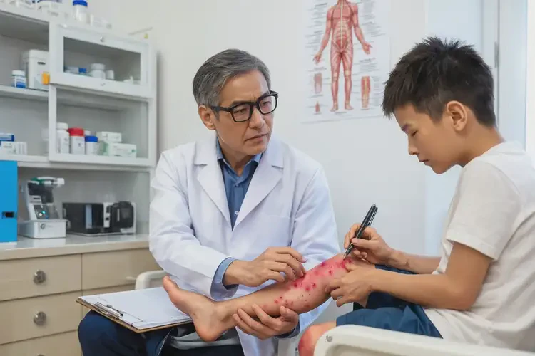 少兒小腿上偶爾長(zhǎng)濕疹不管它會(huì)自己自愈嗎(圖2)