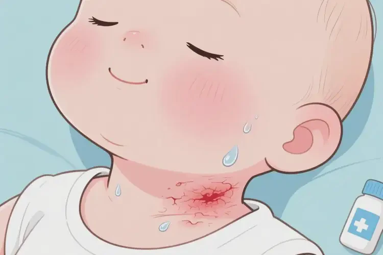 嬰兒脖子上容易起濕疹可以徹底自愈嗎(圖2)