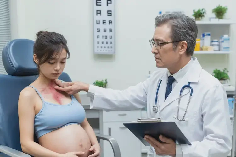 哺乳期媽媽脖子上長濕疹不管它會自己痊愈嗎(圖2)