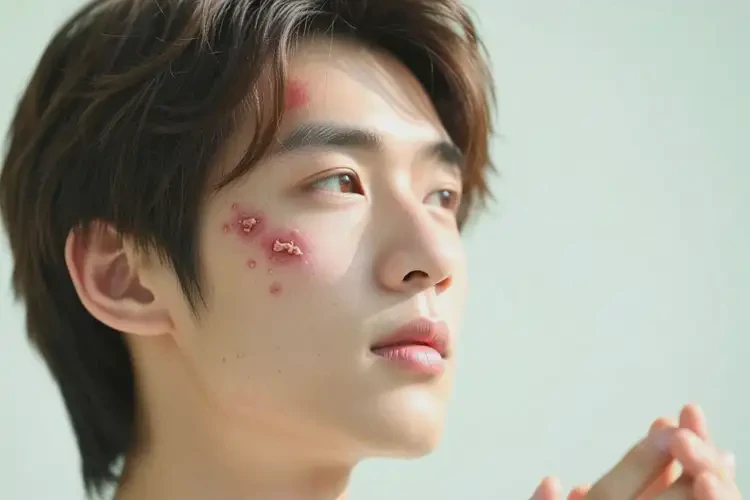 男生臉上容易起濕疹不管它會自己自愈嗎(圖2)
