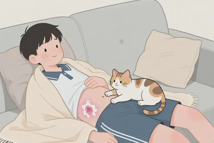 中學(xué)生肚子上長濕疹能夠徹底治愈嗎(圖1)