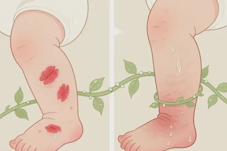 寶寶小腿上偶爾長濕疹可以徹底自愈嗎(圖3)