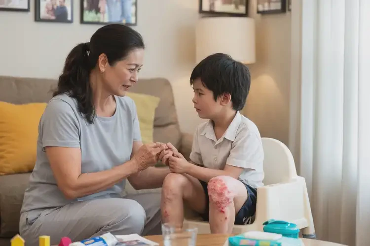 小孩腳上出濕疹能徹底自愈嗎(圖1)