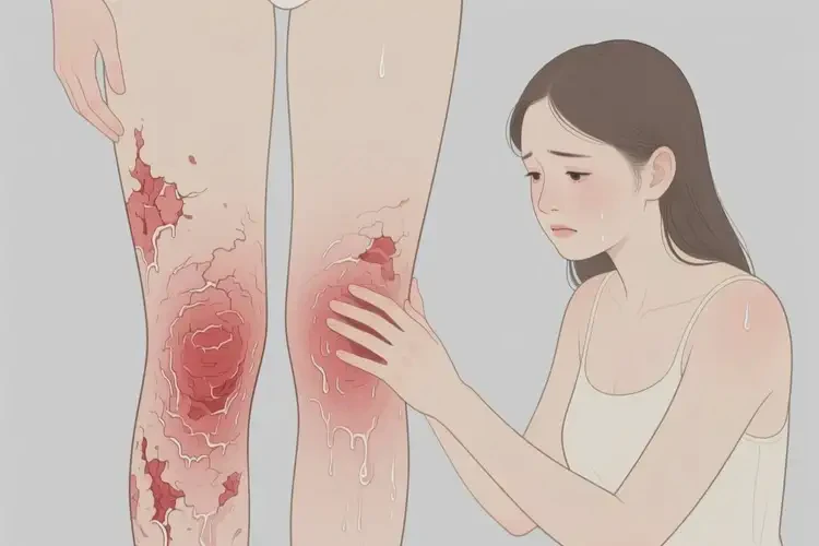 女生四肢容易起濕疹不管它會自己痊愈嗎(圖1)