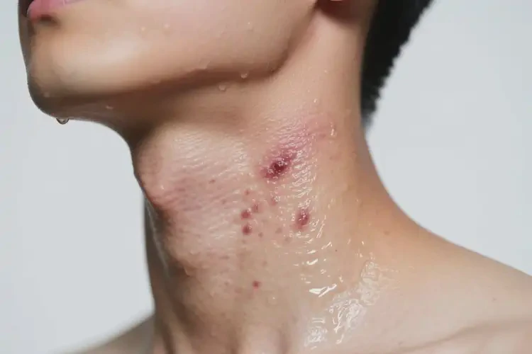 男生脖子上容易長(zhǎng)濕疹能徹底自愈嗎(圖1)