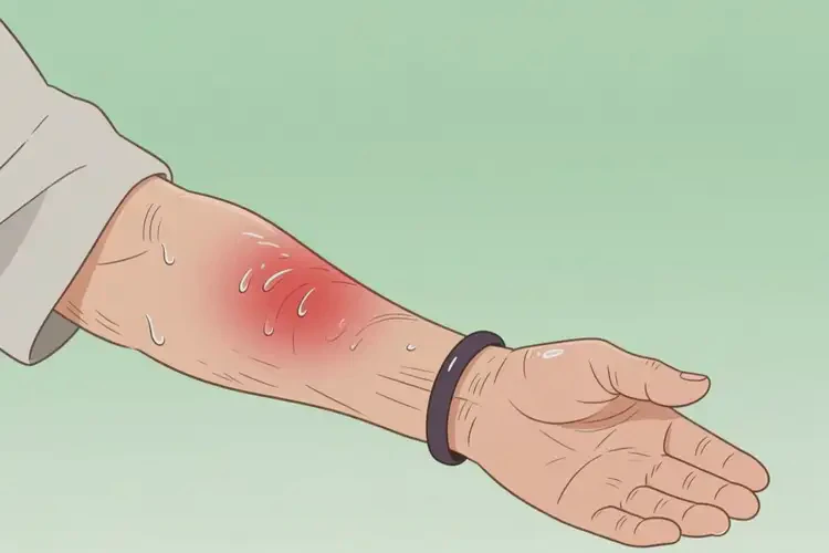 老人手臂上出現(xiàn)濕疹不管它會(huì)自己自愈嗎(圖1)